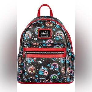 NWOT Marvel tattoo Loungefly mini backpack and wallet